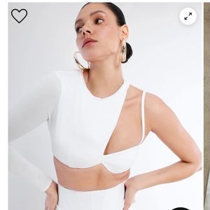 BCBG MAXAZRIA - Rialto One Sleeve Bra Top Size 0